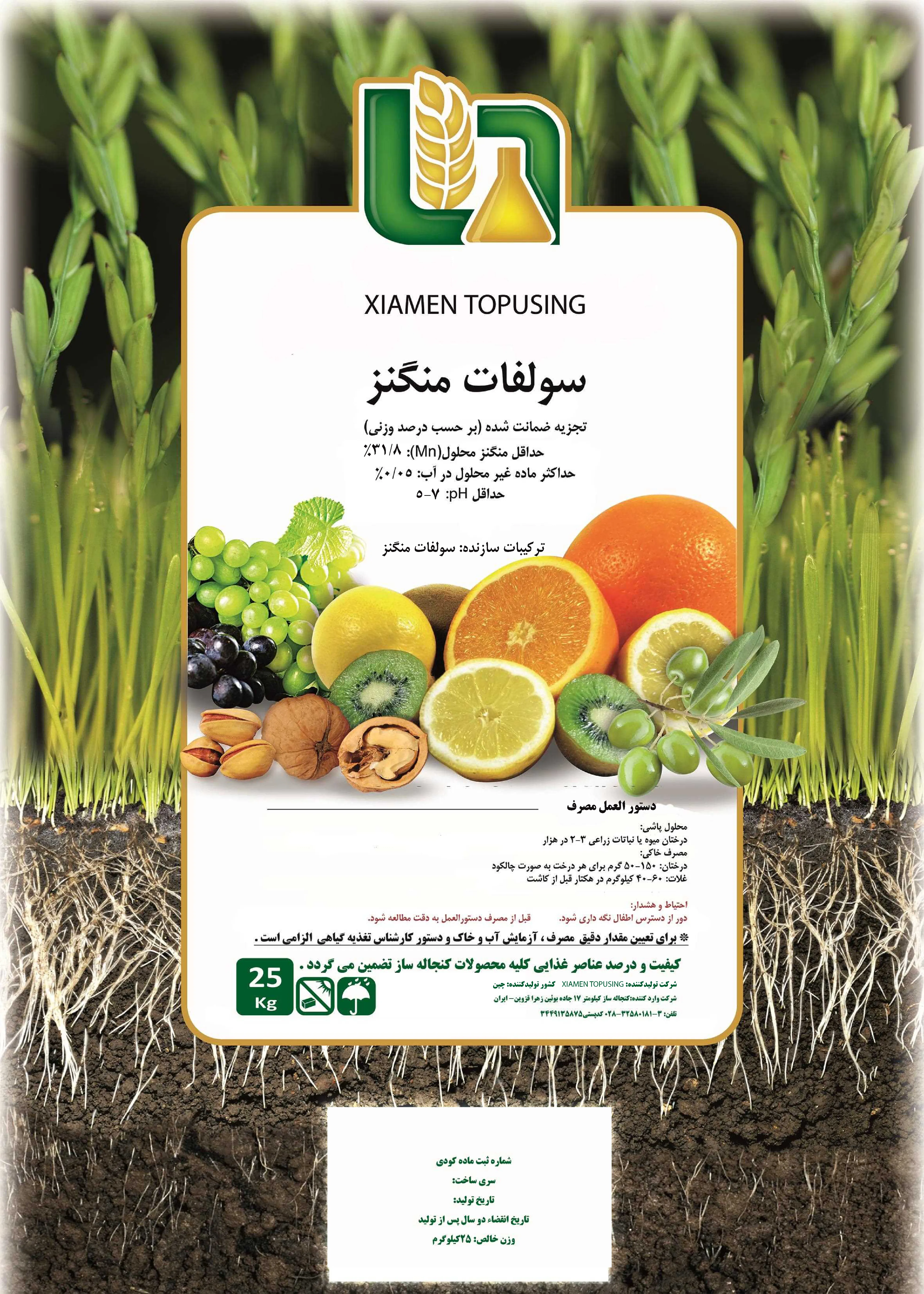 سولفات منگنز مونو هیدرات کسیامن توپوسینگ