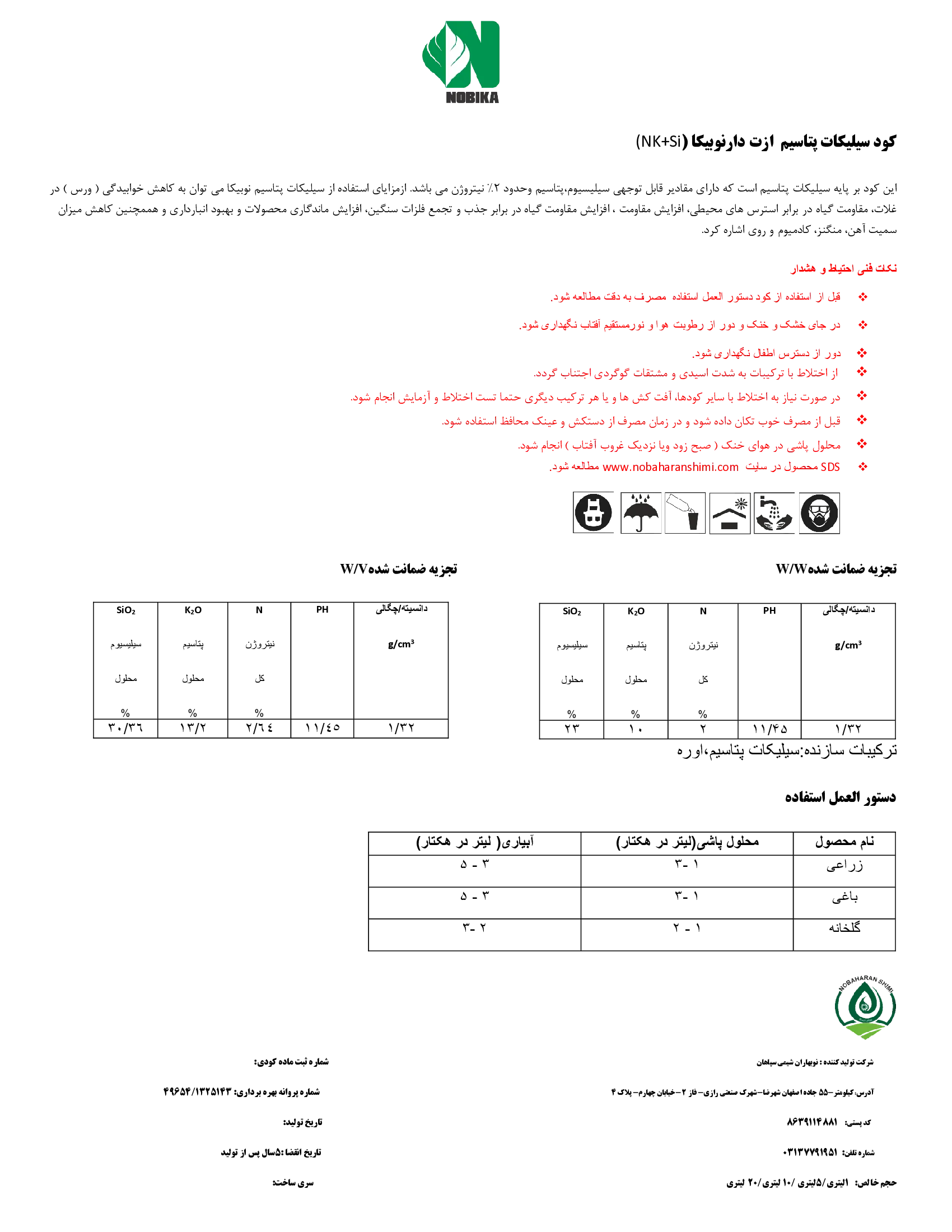 سیلیکات پتاسیم حاوی ازت نوبیکا