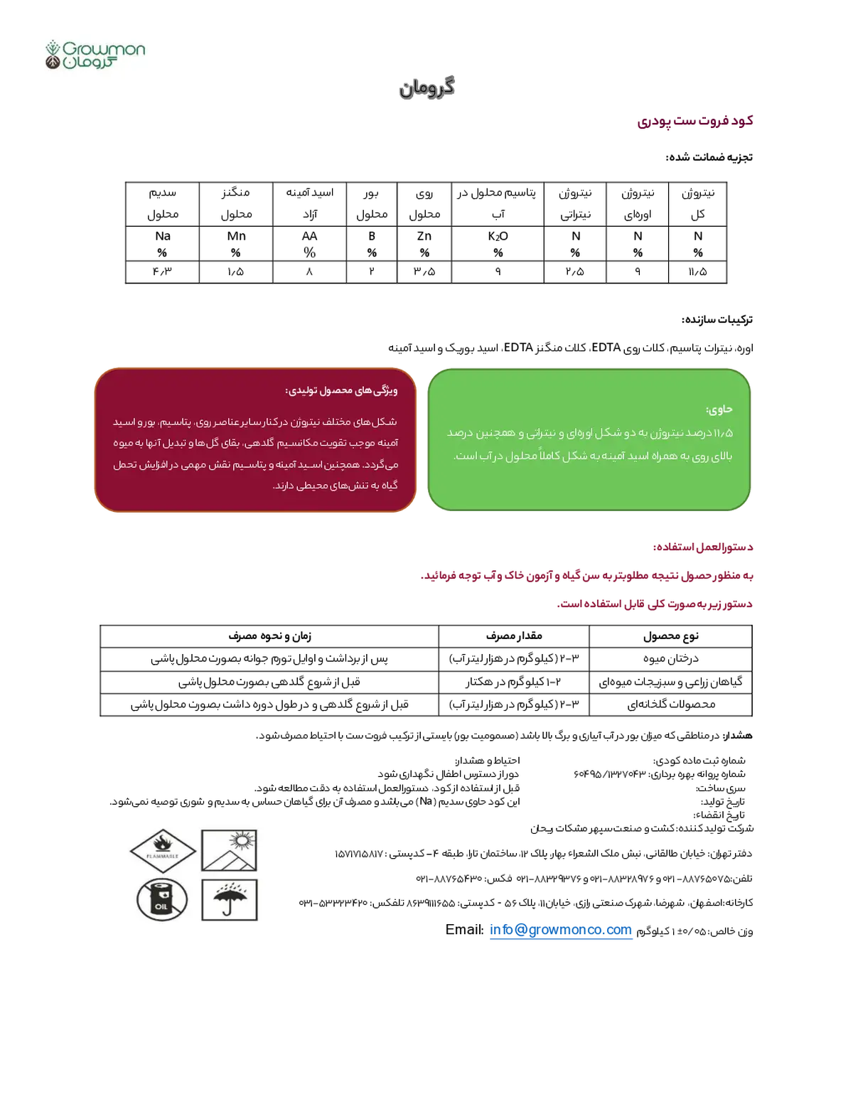 کود جامد فروت ست گرومان