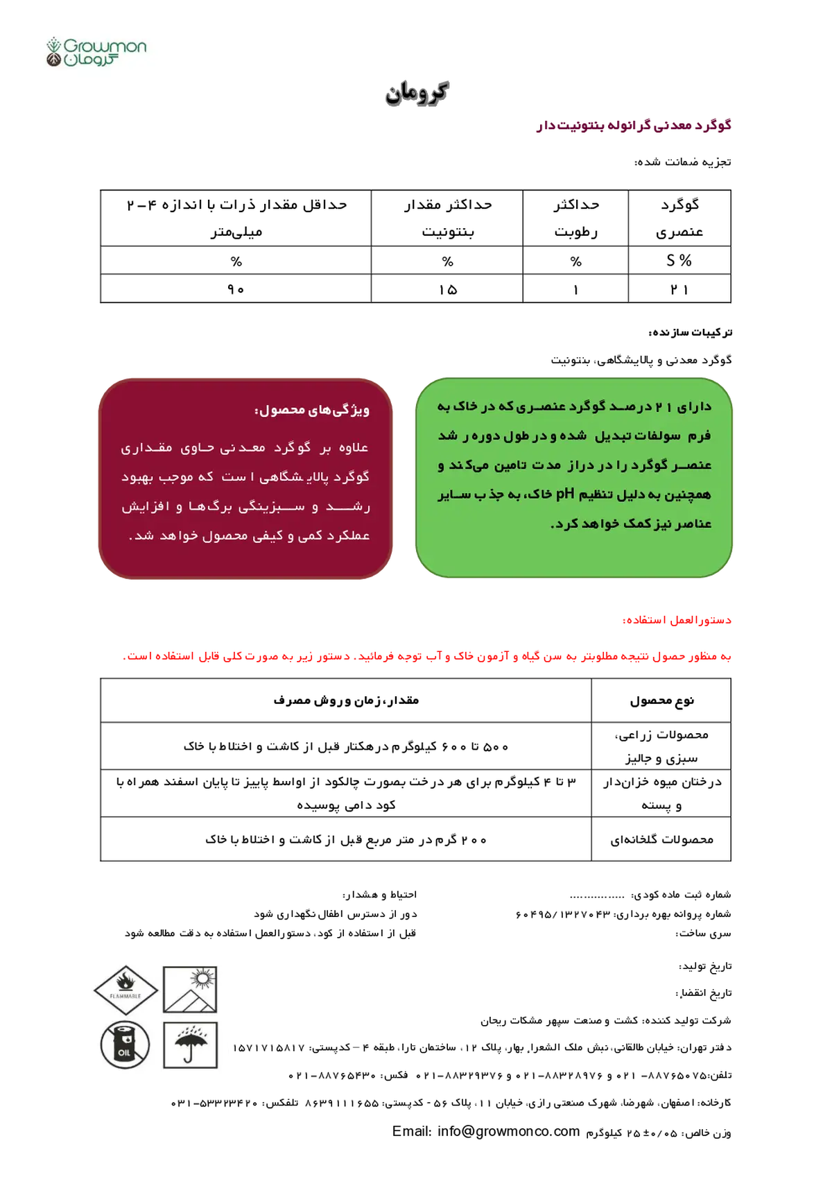 شیمیایی گوگردی جامد گرومان