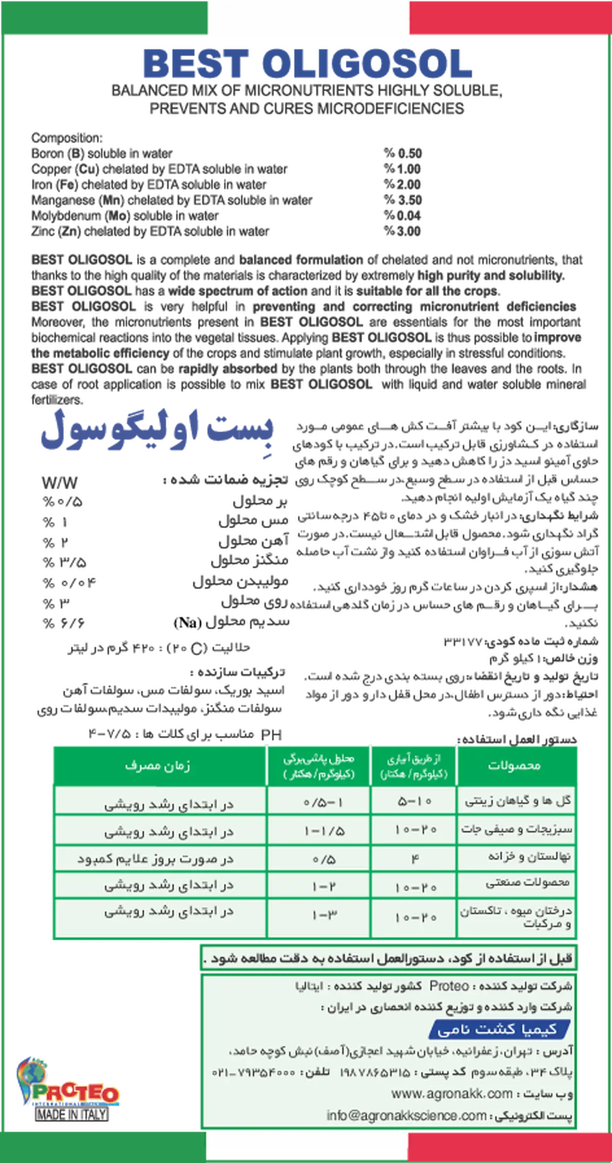 کود جامد بست ولیگوسول