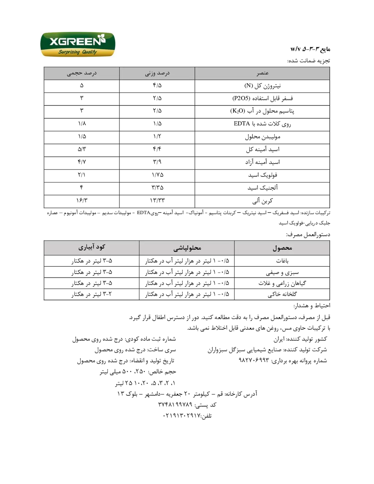 مایع آلی 3-3-5 کسگرین