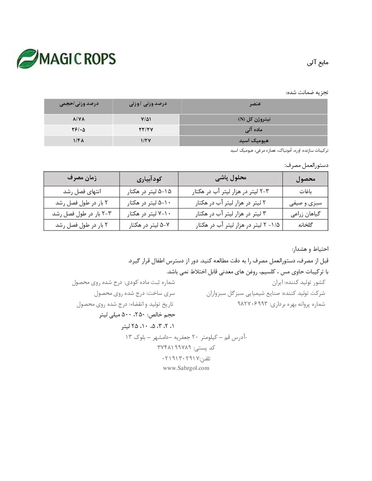 آلی مایع ماجیک روپس