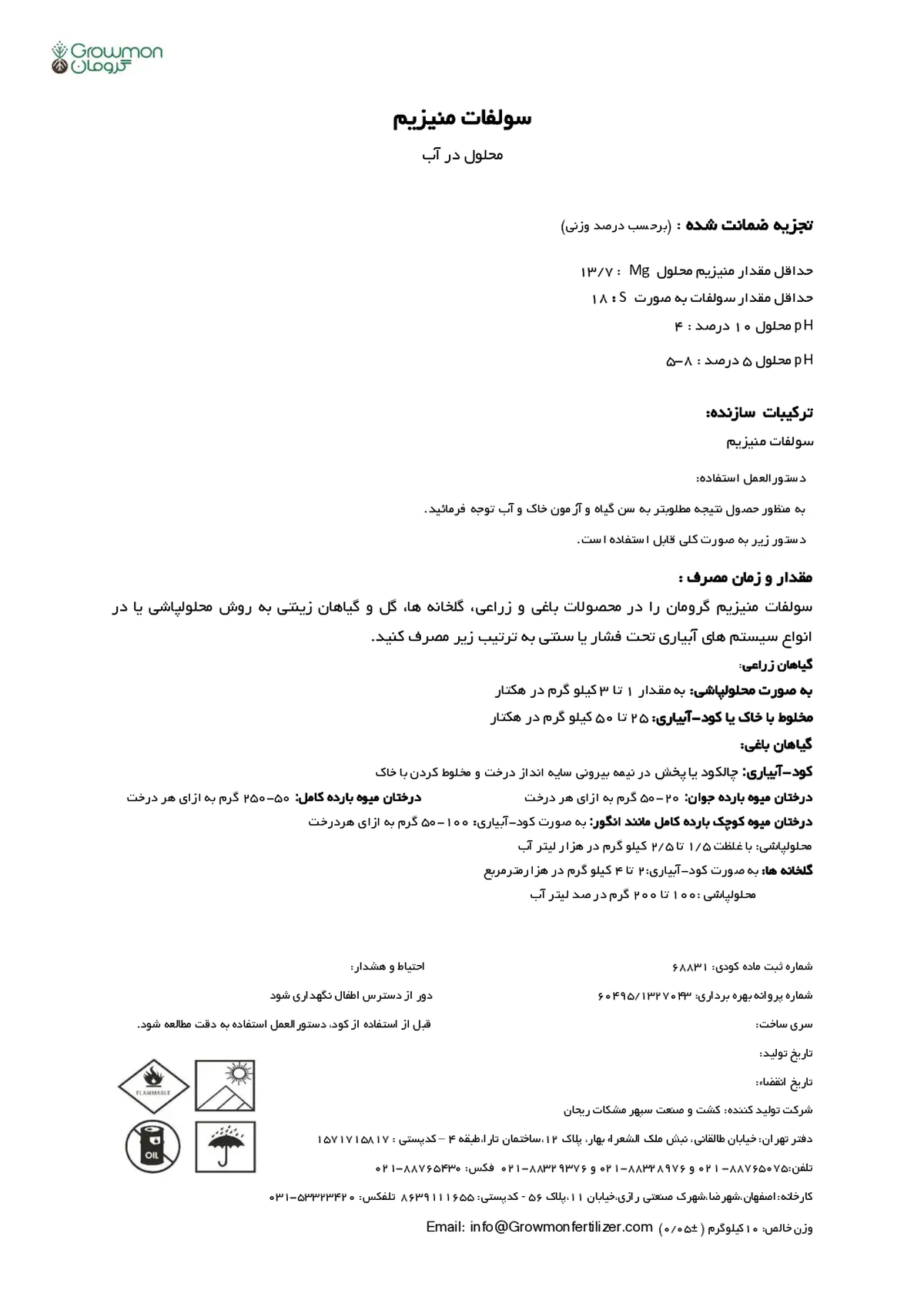 سولفات منیزیم گرومان گراومون
