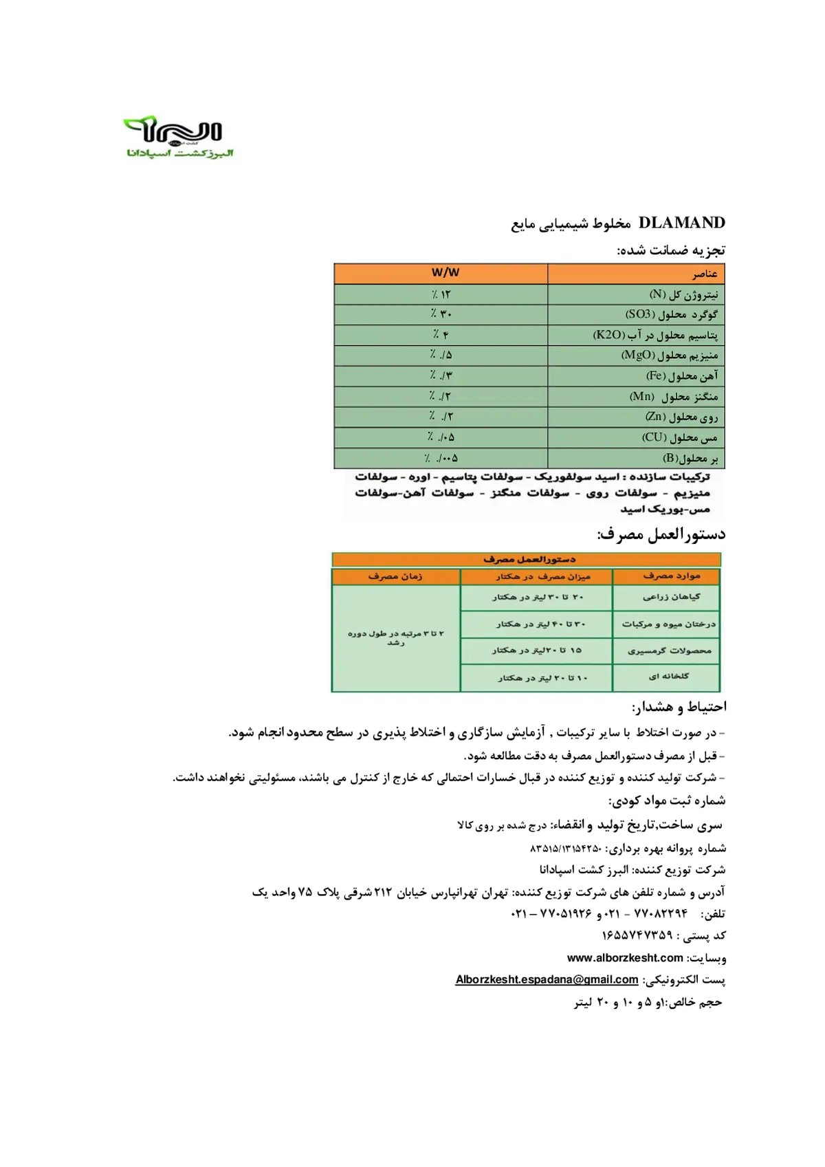 کود مایع دلاماند