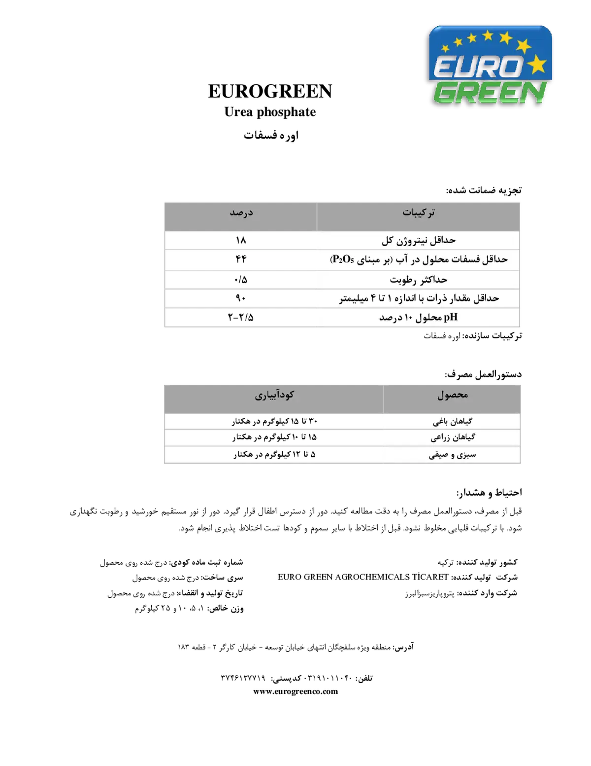 اوره فسفات اوروگرین